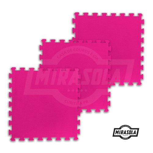 Tatame 1mt x 1mt 10mm Rosa Flex