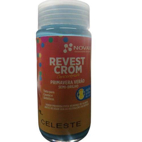 Tinta Revestcrom Semi-Brilho 90ml Azul Celeste Novax