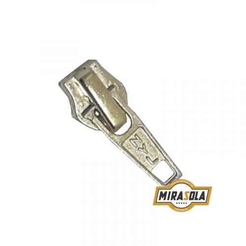 Cursor Zíper Poliéster com Trava Dourado nº 07