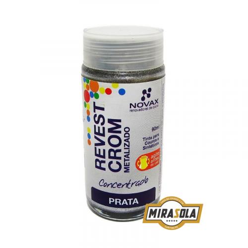 Tinta Metalizada Revestcrom 90ml Prata Novax