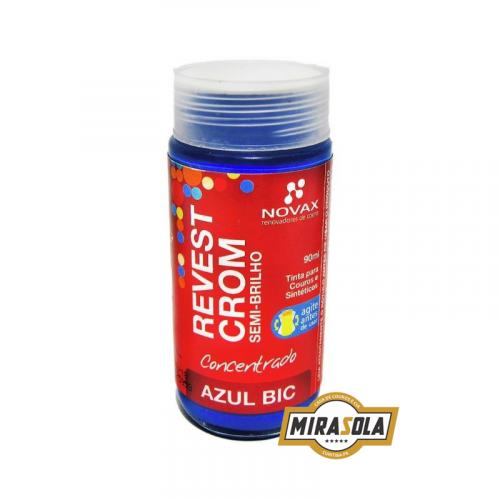 Tinta Revestcrom Semi-Brilho 90ml Azul Bic Novax