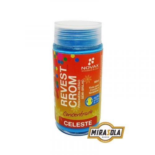 Tinta Revestcrom Semi-Brilho 90ml Azul Celeste Novax