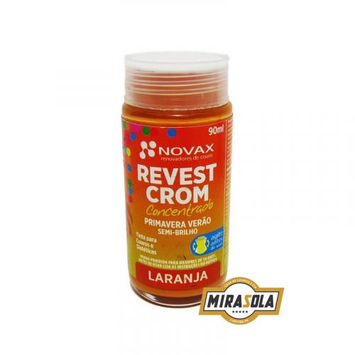 Tinta Revestcrom Semi-Brilho 90ml Laranja Novax