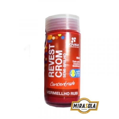 Tinta Revestcrom Semi-Brilho 90ml Vermelho Rubi Novax