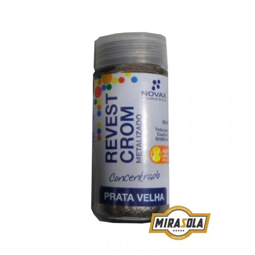 Tinta Metalizada Revestcrom 90ml Prata Velha Novax